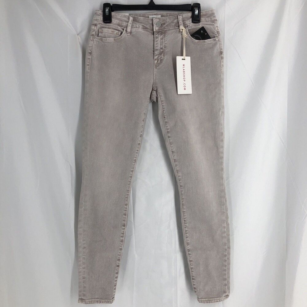 WL Wash Lab Rose Low Rise Skinny Jeans Sand Size 27